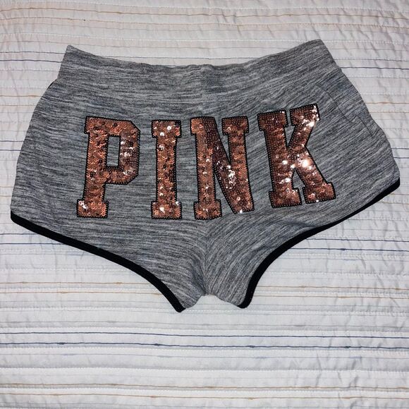 PINK Victoria's Secret Pants - Victoria’s Secret PINK Sequin Bling Short Shorts W Pockets Size Medium
